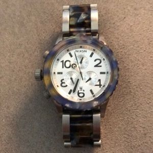 Nixon watch, multi colored tortoise shell